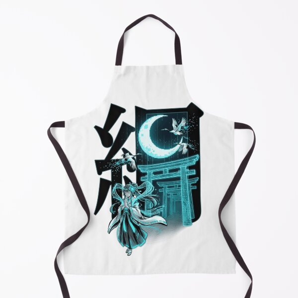 Item preview, Cyberpunk Shrine Maiden Miko Kanji Neon Torii Gate Moon Anime Aesthetic designed and sold by mood-draftsman.