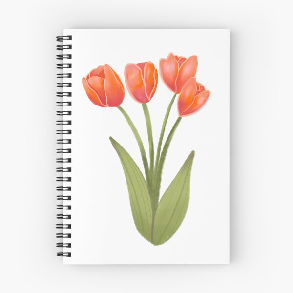 Item preview, Watercolor orange tulips designed and sold by tornasolhaze.