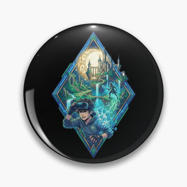 Item preview, VR Gamer Isekai Fantasy RPG Anime Virtual Reality Cyber Aesthetic designed and sold by mood-draftsman.