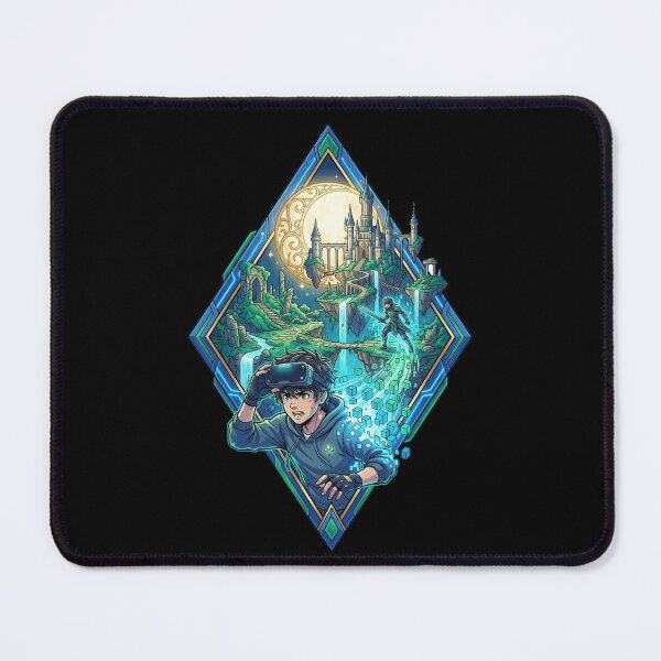 Item preview, VR Gamer Isekai Fantasy RPG Anime Virtual Reality Cyber Aesthetic designed and sold by mood-draftsman.