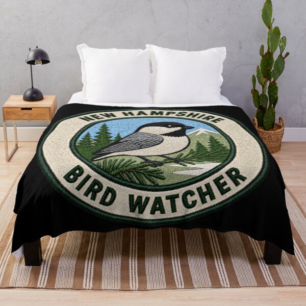 Item preview, New Hampshire Bird Watcher – Black-Capped Chickadee Patch designed and sold by The-Drip-Studio.