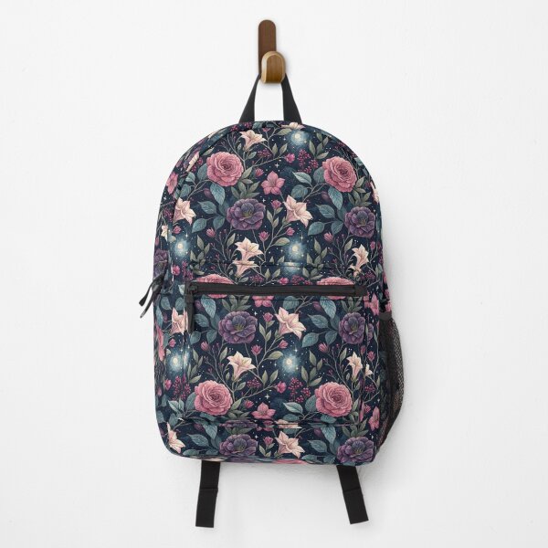 Item preview, Midnight Botanical Garden – Pink And Purple Peonies Under The Full Moon designed and sold by Whimsical Wayfarer.