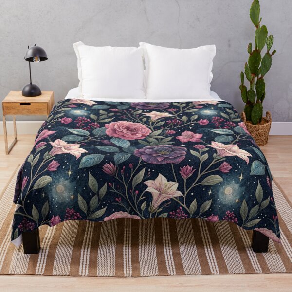 Item preview, Midnight Botanical Garden – Pink And Purple Peonies Under The Full Moon designed and sold by Whimsical Wayfarer.