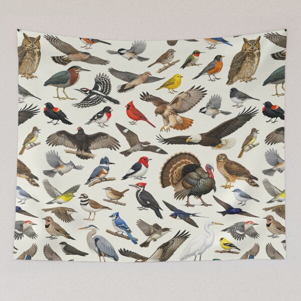 Item preview, Native Birds of Ohio Retro Identification Chart designed and sold by kakarikihill.