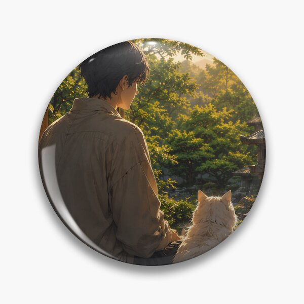 Item preview, Peaceful Morning Cat Asian Garden Lantern designed and sold by Soluna Studio.