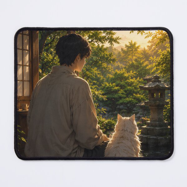 Item preview, Peaceful Morning Cat Asian Garden Lantern designed and sold by Soluna Studio.