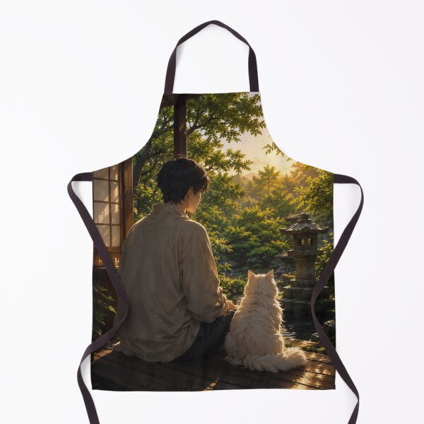 Item preview, Peaceful Morning Cat Asian Garden Lantern designed and sold by Soluna Studio.