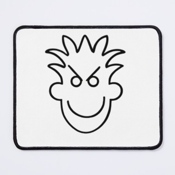 Item preview, Spiky Hair Evil Smile Face Graphic designed and sold by Uniquely Worlds.