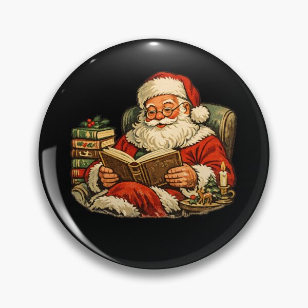 Item preview, Cozy Retro Santa Claus Reading Christmas Books 1960s Style Gift  designed and sold by Artycom.