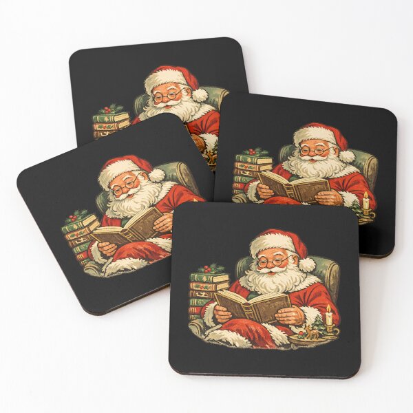 Item preview, Cozy Retro Santa Claus Reading Christmas Books 1960s Style Gift  designed and sold by Artycom.