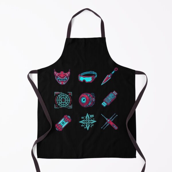 Item preview, Cyberpunk Ninja Gear Neon Hacker Techwear Japanese Gamer Sticker Pack designed and sold by mood-draftsman.