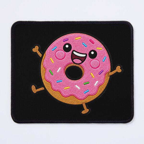 Item preview, Funny Donut Kawaii Embroidery Patch Illustration designed and sold by ColorSplash123.