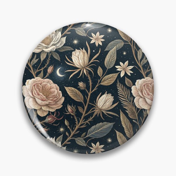 Item preview, Midnight Botanical Garden – Golden Roses Under The Moonlight designed and sold by Whimsical Wayfarer.