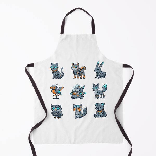 Item preview, Cute Mecha Animals Cybernetic Robot Pets Kawaii Sci-Fi Sticker Pack designed and sold by mood-draftsman.
