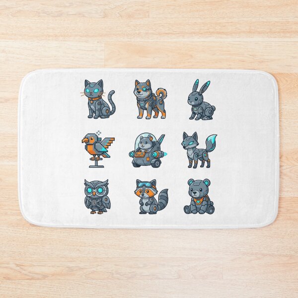 Item preview, Cute Mecha Animals Cybernetic Robot Pets Kawaii Sci-Fi Sticker Pack designed and sold by mood-draftsman.