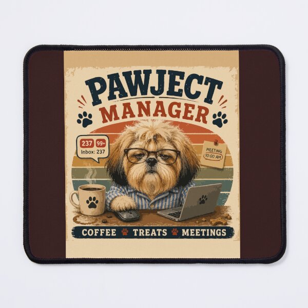 Item preview, Pawject Manager Funny Shih Tzu designed and sold by PawsAndPallette .