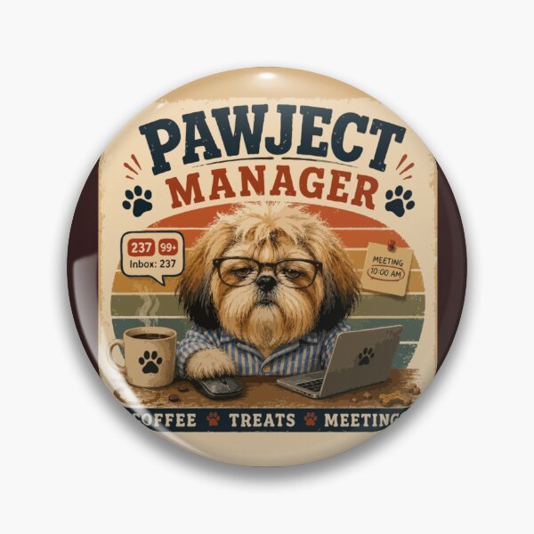 Item preview, Pawject Manager Funny Shih Tzu designed and sold by PawsAndPallette .