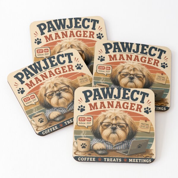 Item preview, Pawject Manager Funny Shih Tzu designed and sold by PawsAndPallette .