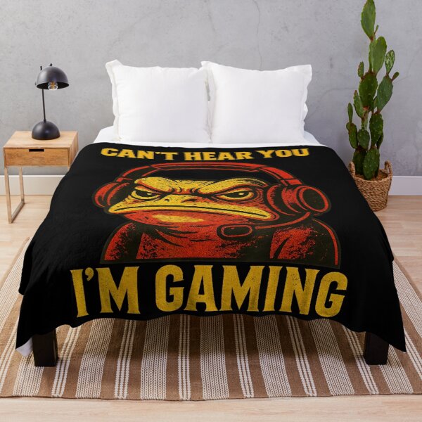 Item preview, Can’t Hear You I’m Gaming Funny Gamer Frog designed and sold by NoeValdric.