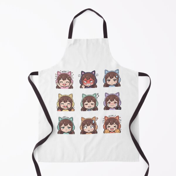 Item preview, Cute Anime Gamer Girl Emotes Kawaii Cat Ear Headset Sticker Pack designed and sold by mood-draftsman.