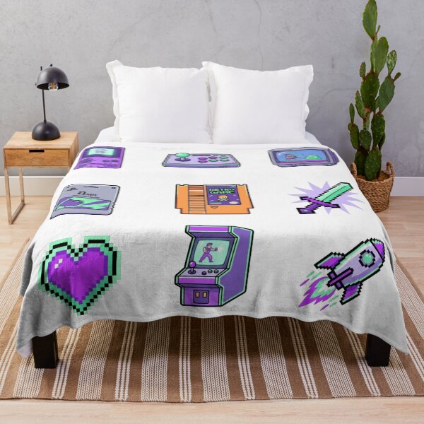 Item preview, Retro 8-Bit Gaming Nostalgia Pastel Arcade Gamer 90s Sticker Pack designed and sold by mood-draftsman.