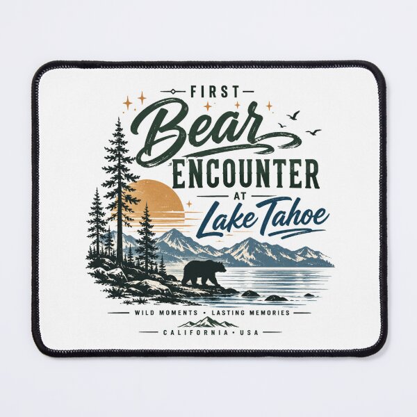 Item preview, First Bear Encounter Lake Tahoe Retro Camping Australia Trips designed and sold by Yellowriversss.