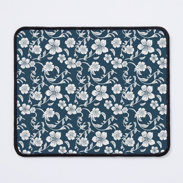 Item preview, Navy Blue Floral Botanical Seamless Pattern & Quote designed and sold by Jyoti Digital Artist.