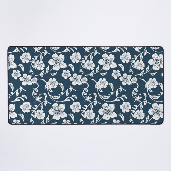 Item preview, Navy Blue Floral Botanical Seamless Pattern & Quote designed and sold by ​Jyoti Digital Artist.