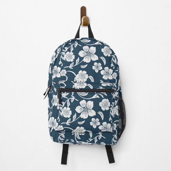 Item preview, Navy Blue Floral Botanical Seamless Pattern & Quote designed and sold by Jyoti Digital Artist.