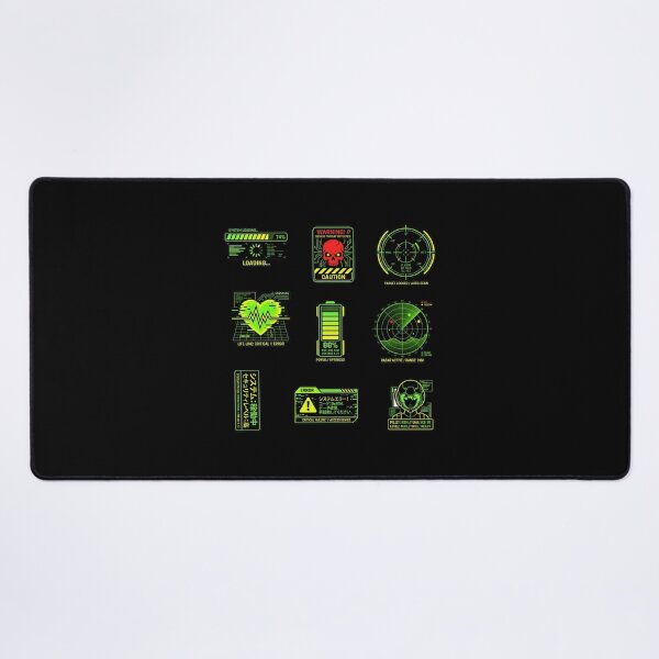 Item preview, Cyberpunk HUD UI Neon Tactical Glitch Techwear Gamer Sticker Pack designed and sold by mood-draftsman.