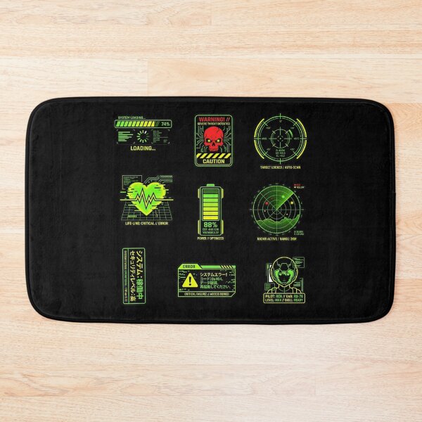 Item preview, Cyberpunk HUD UI Neon Tactical Glitch Techwear Gamer Sticker Pack designed and sold by mood-draftsman.