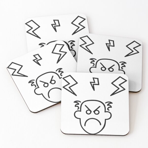 Item preview, Angry Face with Lightning Bolts designed and sold by Uniquely Worlds.