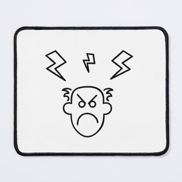 Item preview, Angry Face with Lightning Bolts designed and sold by Uniquely Worlds.