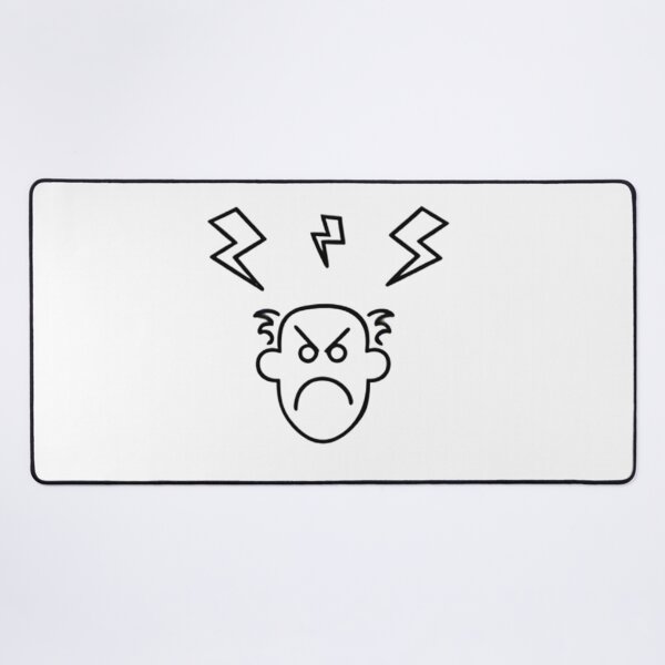 Item preview, Angry Face with Lightning Bolts designed and sold by Uniquely Worlds.