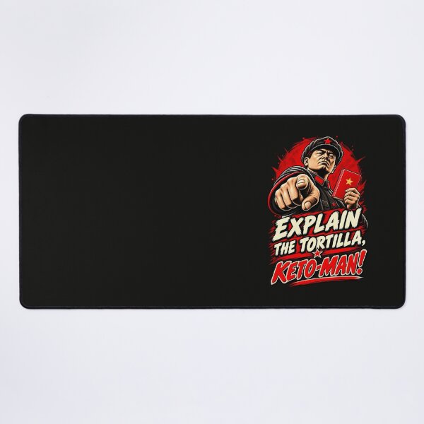 Item preview, Explain the Tortilla, Keto-Man! — The Carb Commissar Investigates designed and sold by Sanctum Icons.