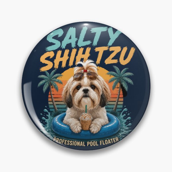 Item preview, Salty Shih Tzu – Professional Pool Floater Funny Summer Dog T-Shirt | Cute Shih Tzu Beach & Pool Lover Gift designed and sold by PawsAndPallette .