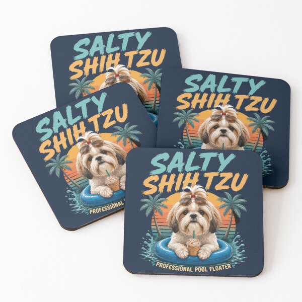 Item preview, Salty Shih Tzu – Professional Pool Floater Funny Summer Dog T-Shirt | Cute Shih Tzu Beach & Pool Lover Gift designed and sold by PawsAndPallette .