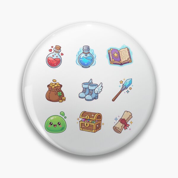 Item preview, Cute Fantasy RPG Items Kawaii Magic Quest Gamer Sticker Pack designed and sold by mood-draftsman.