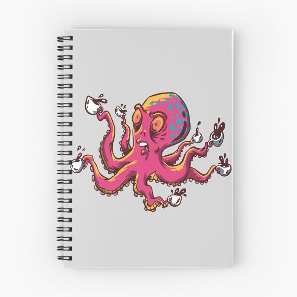 Item preview, Over Caffeinated Octopus Funny Multitasking Coffee Lover designed and sold by Hilal-Studio.