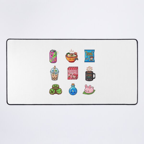 Item preview, Cute Gamer Snacks Kawaii Anime Food Boba Ramen Pixel Sticker Pack designed and sold by mood-draftsman.