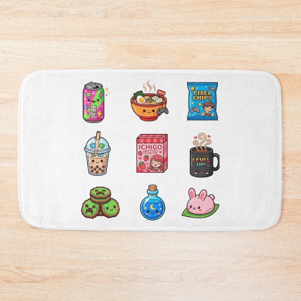 Item preview, Cute Gamer Snacks Kawaii Anime Food Boba Ramen Pixel Sticker Pack designed and sold by mood-draftsman.