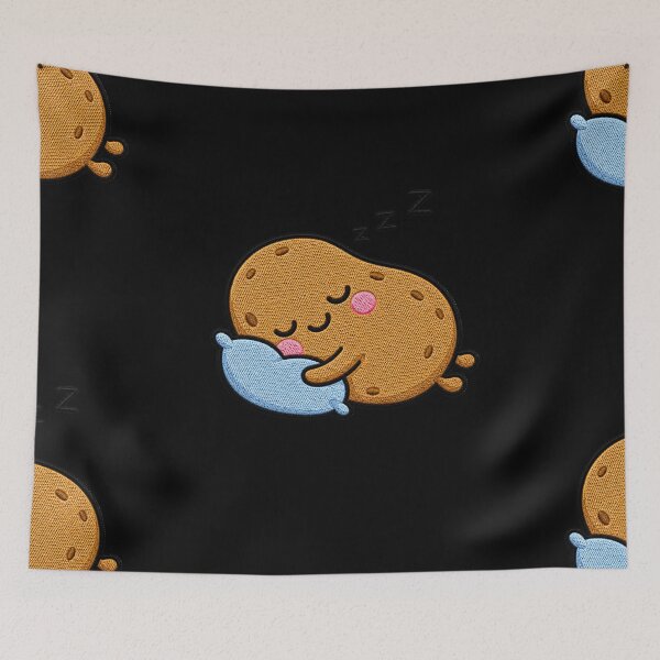 Item preview, Sleepy Potato Kawaii Embroidery Patch Illustration designed and sold by ColorSplash123.