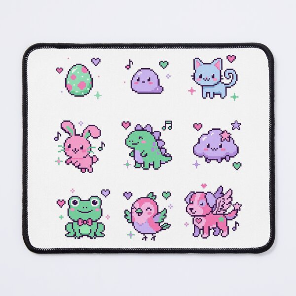 Item preview, Cute 8-Bit Pixel Animals Kawaii Pastel Tamagotchi Gamer Sticker Pack designed and sold by mood-draftsman.