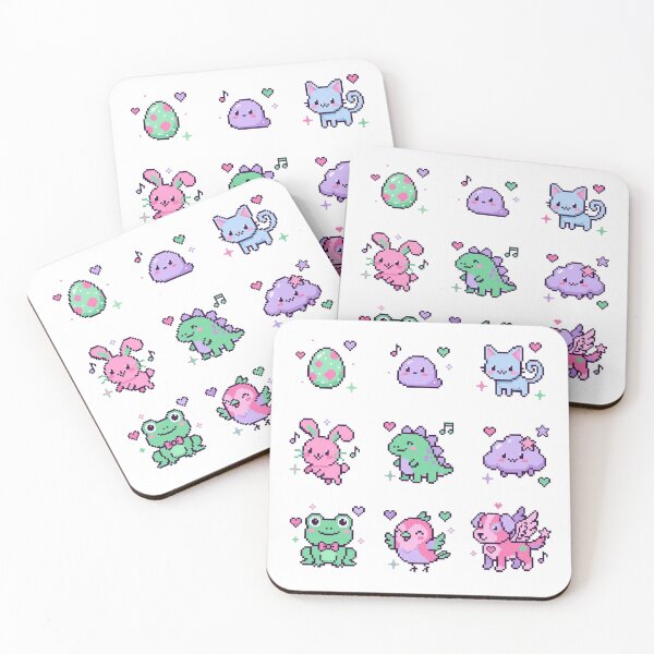 Item preview, Cute 8-Bit Pixel Animals Kawaii Pastel Tamagotchi Gamer Sticker Pack designed and sold by mood-draftsman.