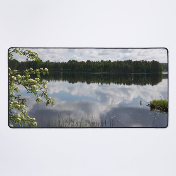 Item preview, Espejo en el lago y nubes en el cielo, verano en Finlandia designed and sold by LinkFamilyStore.