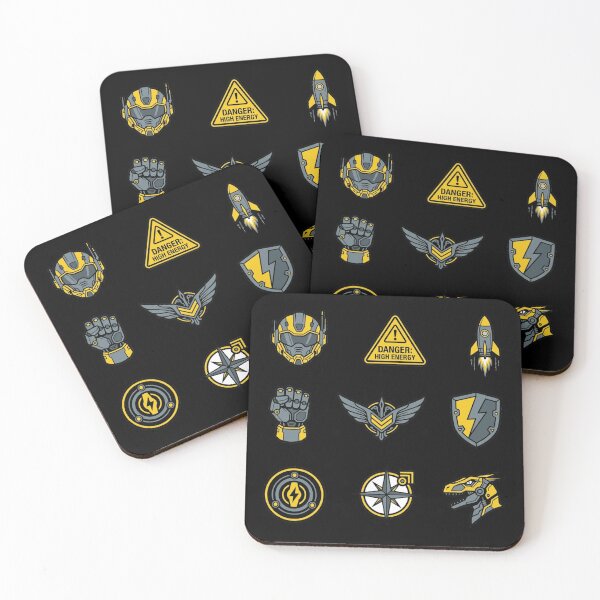 Item preview, Sci-Fi Mecha Badges Cyberpunk Tactical Yellow Gamer Sticker Pack designed and sold by mood-draftsman.