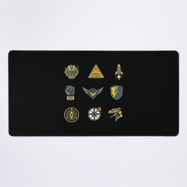 Item preview, Sci-Fi Mecha Badges Cyberpunk Tactical Yellow Gamer Sticker Pack designed and sold by mood-draftsman.