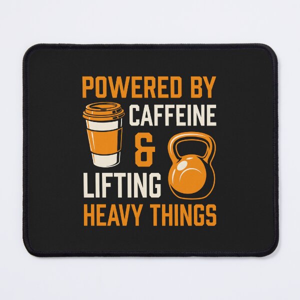 Item preview, Powered By Caffeine And Lifting - Fitness Coffee Weightlifting designed and sold by SplashTastic.