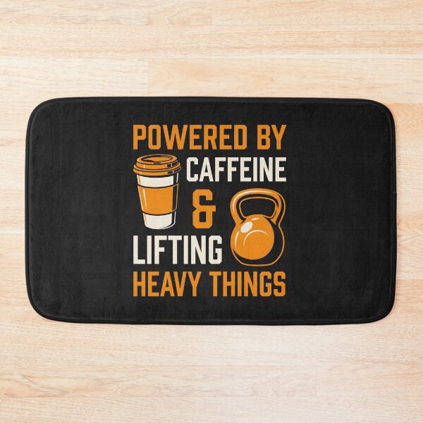 Item preview, Powered By Caffeine And Lifting - Fitness Coffee Weightlifting designed and sold by SplashTastic.