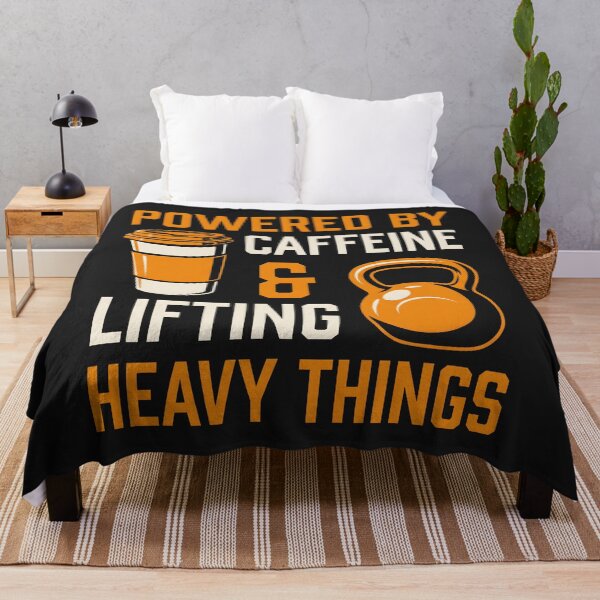 Item preview, Powered By Caffeine And Lifting - Fitness Coffee Weightlifting designed and sold by SplashTastic.